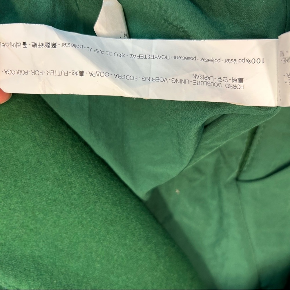 Zara Women's Green double breasted wool blend coat Sz S fall winter - Picture 12 of 14